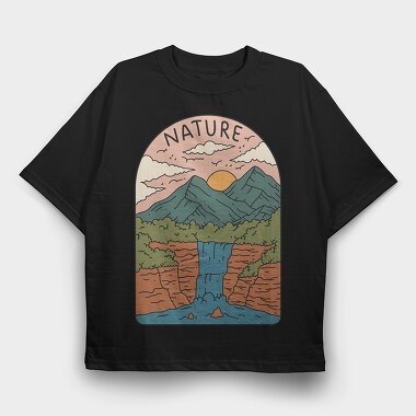Landscape Nature 7, Tricou Oversize Barbati (Unisex)