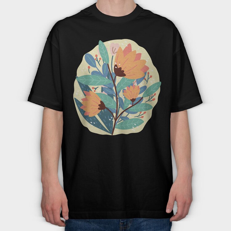 Bouquet of Flowers 5, Tricou Oversize Barbati (Unisex)