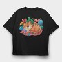 Watercolor Cat, Tricou Oversize Barbati (Unisex)