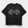 Retro Gamepad Lvl 40 Complete, Tricou Oversize Barbati (Unisex)