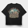 Wed Rather Be Camping, Tricou Oversize Barbati (Unisex)