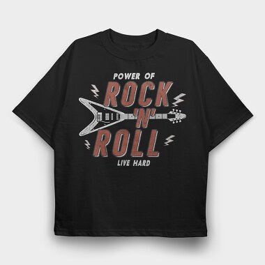 Rock N Roll Color, Tricou Oversize Barbati (Unisex)