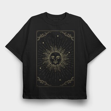 The Sun Tarot Card, Tricou Oversize Barbati (Unisex)