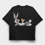 Cartoon Retro Bugs Bunny 6, Tricou Oversize Barbati (Unisex)