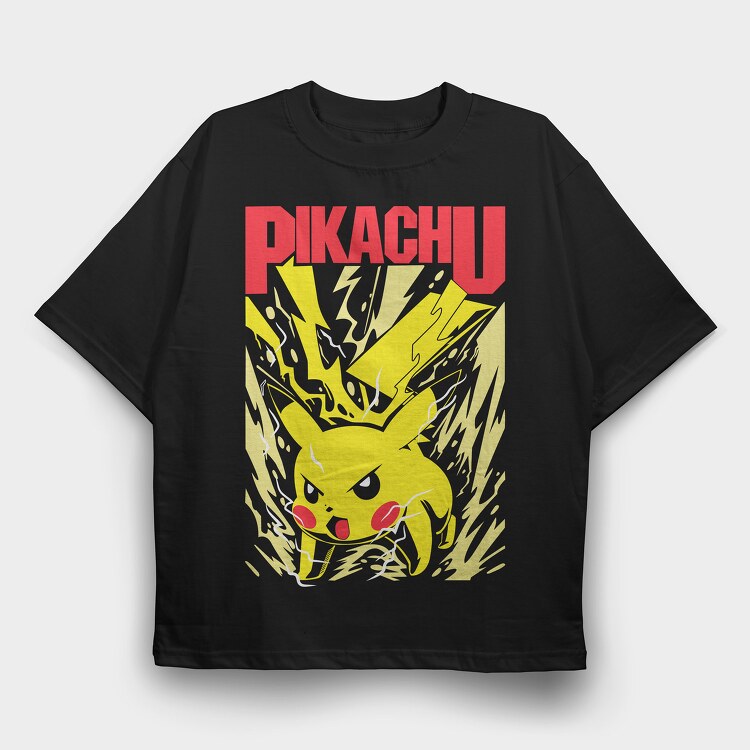 Pikachu, Tricou Oversize Barbati (Unisex)