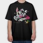 Crazy Bugs Bunny, Tricou Oversize Barbati (Unisex)