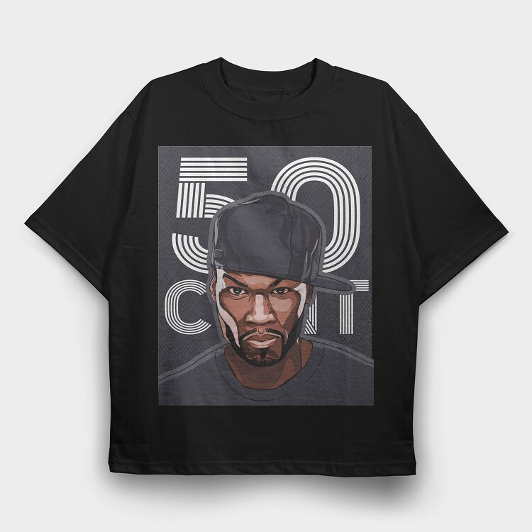 50 Cent, Tricou Oversize Barbati (Unisex)