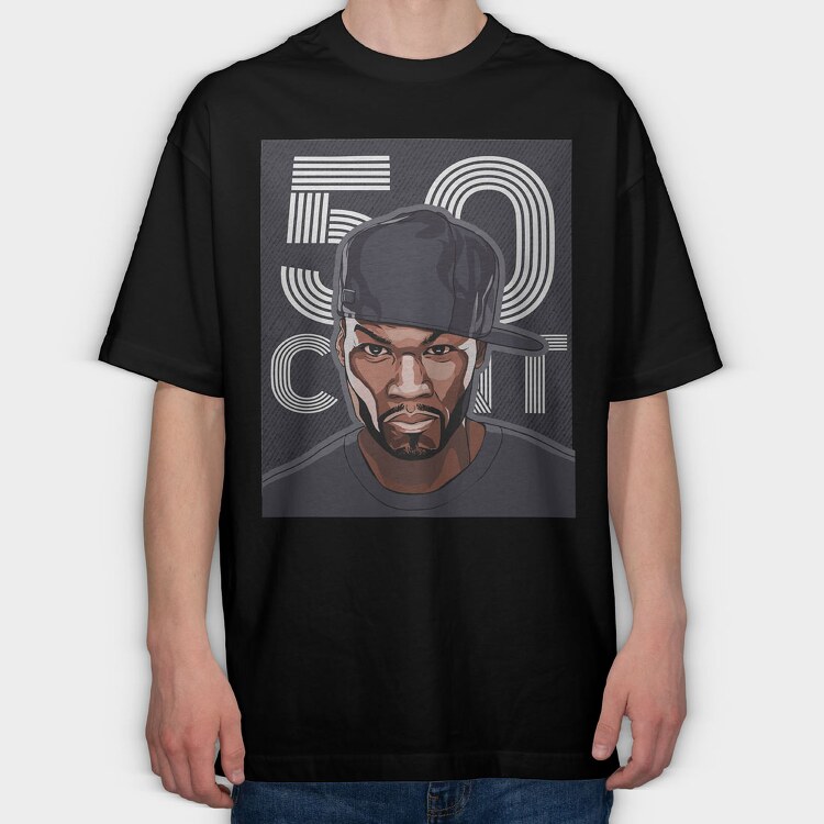 50 Cent, Tricou Oversize Barbati (Unisex)