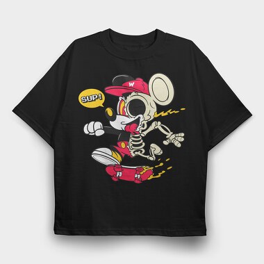 Crazy Mickey, Tricou Oversize Barbati (Unisex)