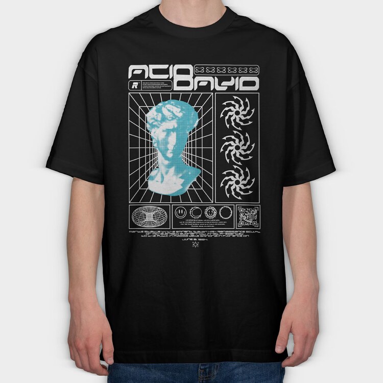 Acid 1, Tricou Oversize Barbati (Unisex)