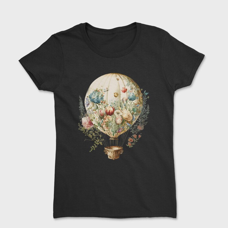 Balloon Floral Sky, Tricou Femei
