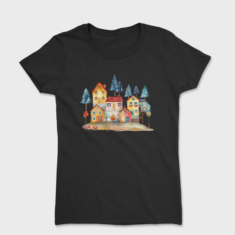 Autumn Houses Night, Tricou Femei