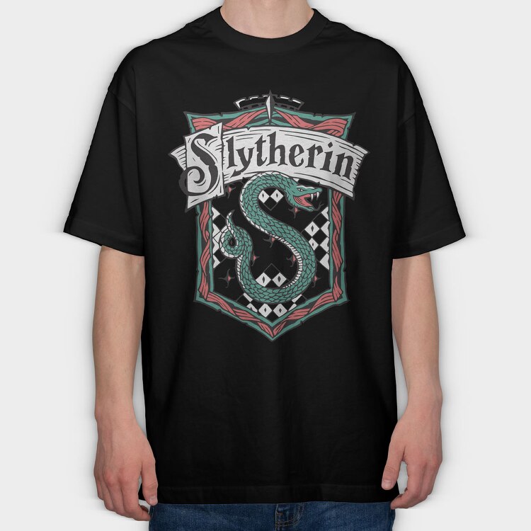 Slytherin Harry Potter, Tricou Oversize Barbati (Unisex)