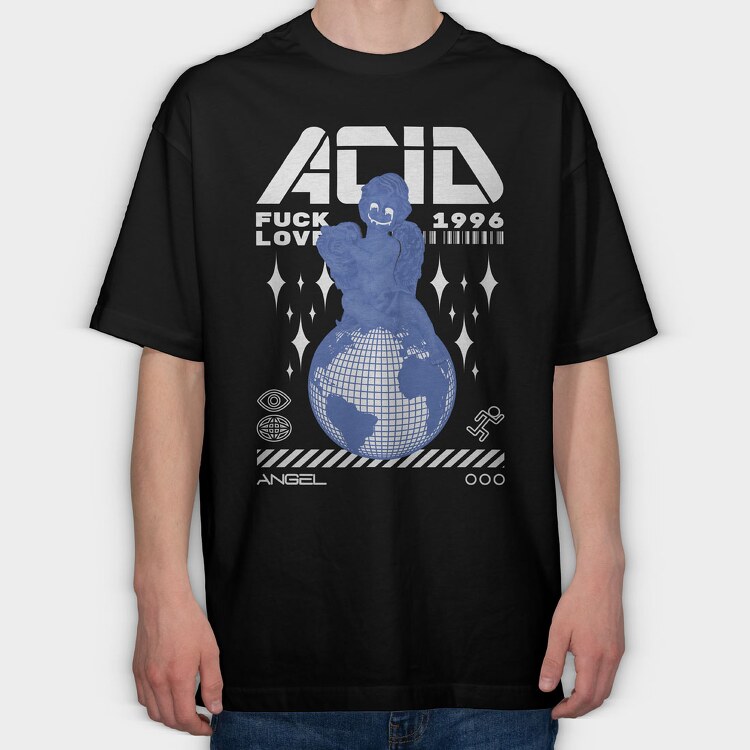 Acid Fuck Love 1, Tricou Oversize Barbati (Unisex)