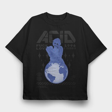 Acid Fuck Love 2, Tricou Oversize Barbati (Unisex)