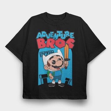 Adventure Bros Mario, Tricou Oversize Barbati (Unisex)