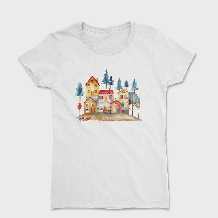 Autumn Houses Night, Tricou Femei