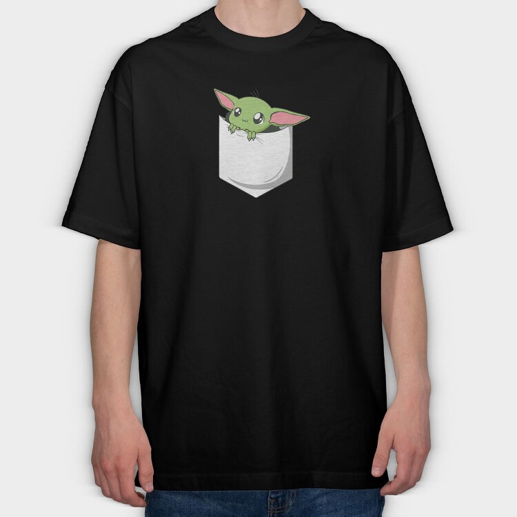 Pocket Baby Yoda 23, Tricou Oversize Barbati (Unisex)