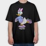 Cartoon Retro Daisy Duck 3, Tricou Oversize Barbati (Unisex)