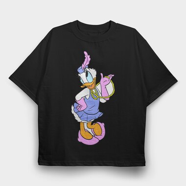 Cartoon Retro Daisy Duck 4, Tricou Oversize Barbati (Unisex)
