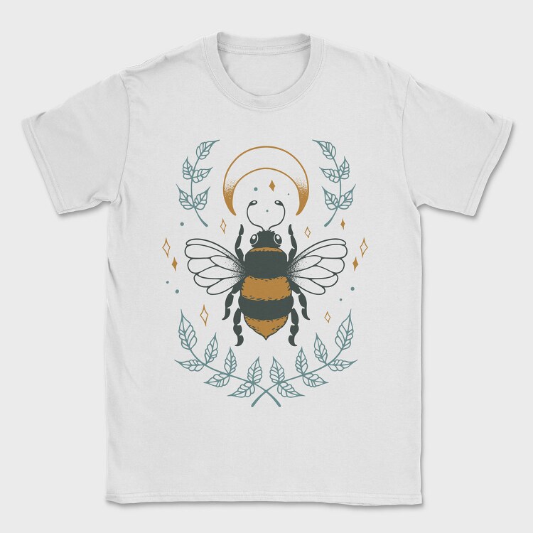 Bee And Moon Mystic, Tricou Barbati (Unisex)