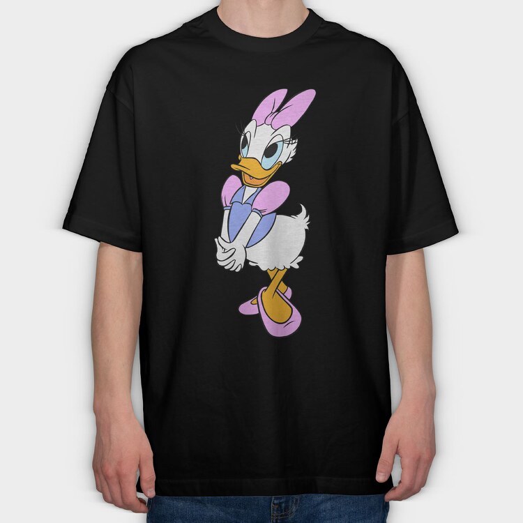Cartoon Retro Daisy Duck 6, Tricou Oversize Barbati (Unisex)