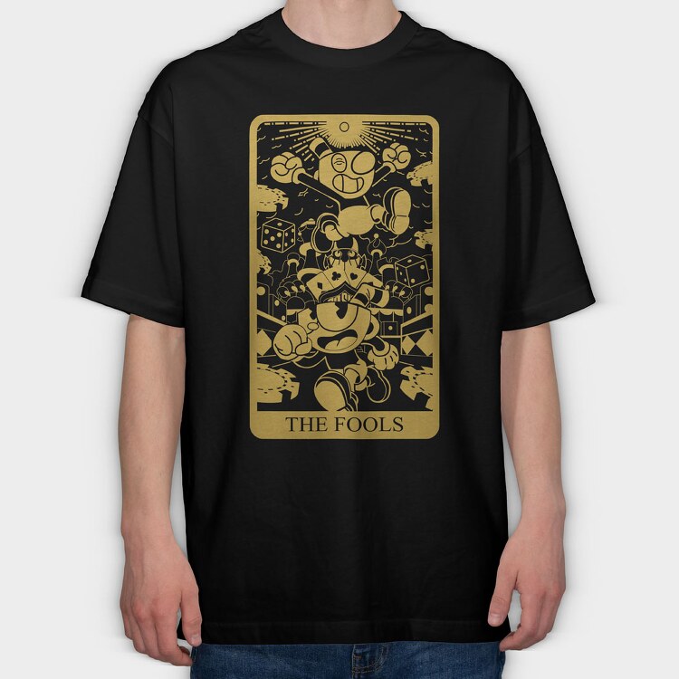 Cuphead 5, Tricou Oversize Barbati (Unisex)