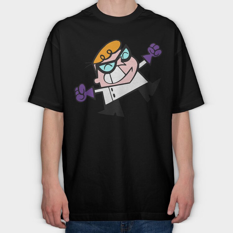 Cartoon Retro Dexter Laboratory 1, Tricou Oversize Barbati (Unisex)