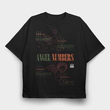 Angel Numbers 1, Tricou Oversize Barbati (Unisex)