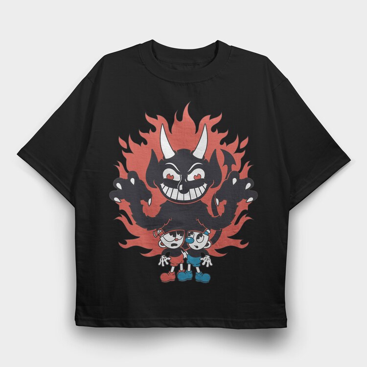 Cuphead 6, Tricou Oversize Barbati (Unisex)