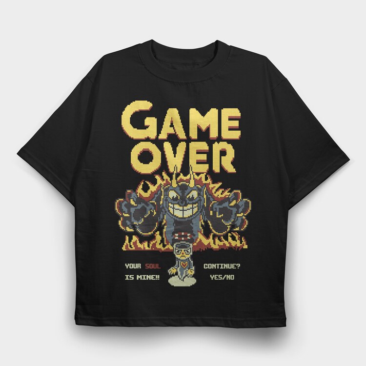 Cuphead 7, Tricou Oversize Barbati (Unisex)