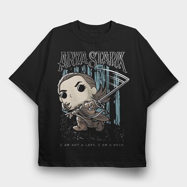 Arya Stark, Tricou Oversize Barbati (Unisex)