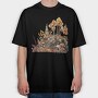 Autumn Mushrooms Forest, Tricou Oversize Barbati (Unisex)