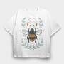 Bee And Moon Mystic, Tricou Oversize Barbati (Unisex)