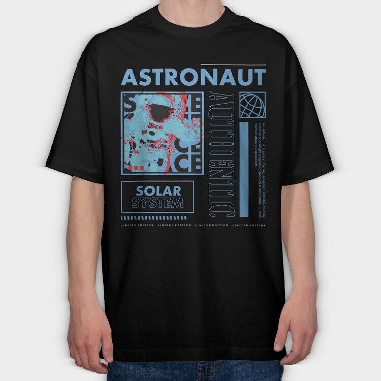 Astronaut 2, Tricou Oversize Barbati (Unisex)