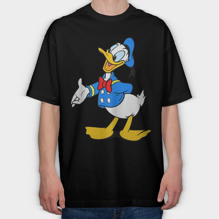 Cartoon Retro Donald Duck 2, Tricou Oversize Barbati (Unisex)