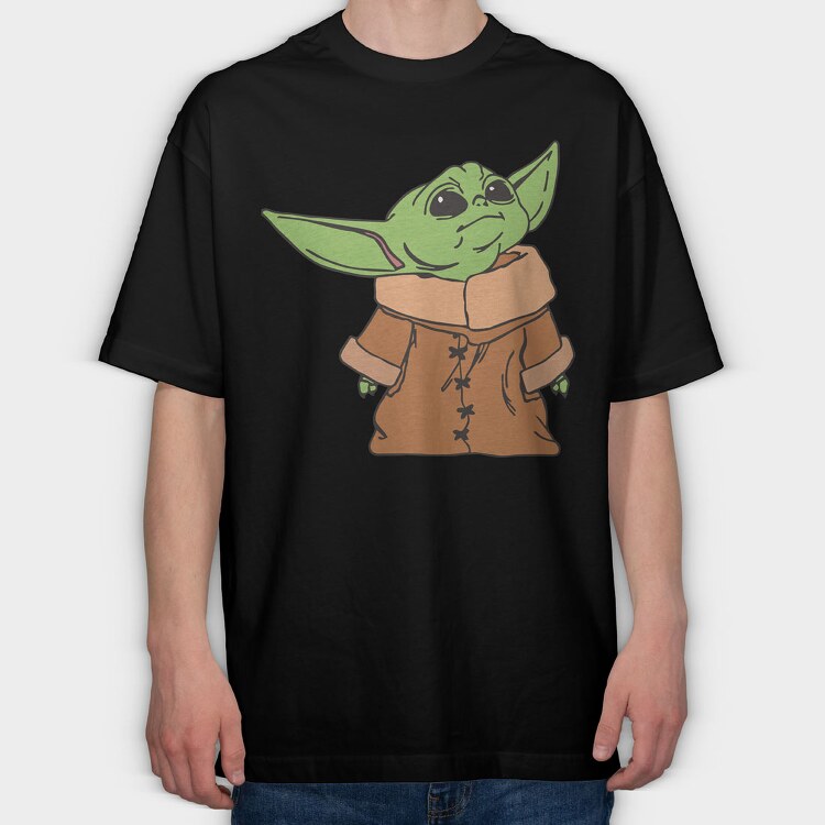 Baby Yoda 1, Tricou Oversize Barbati (Unisex)