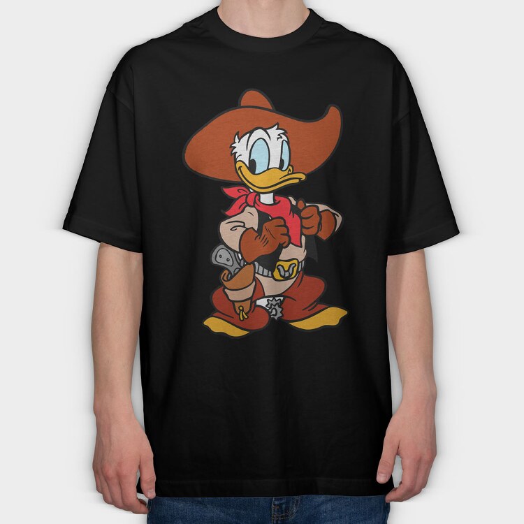 Cartoon Retro Donald Duck 3, Tricou Oversize Barbati (Unisex)