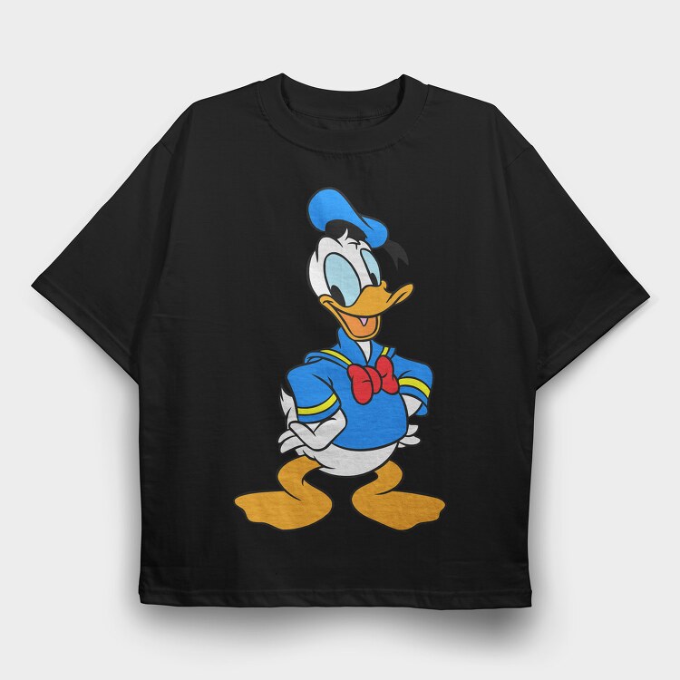 Cartoon Retro Donald Duck 5, Tricou Oversize Barbati (Unisex)