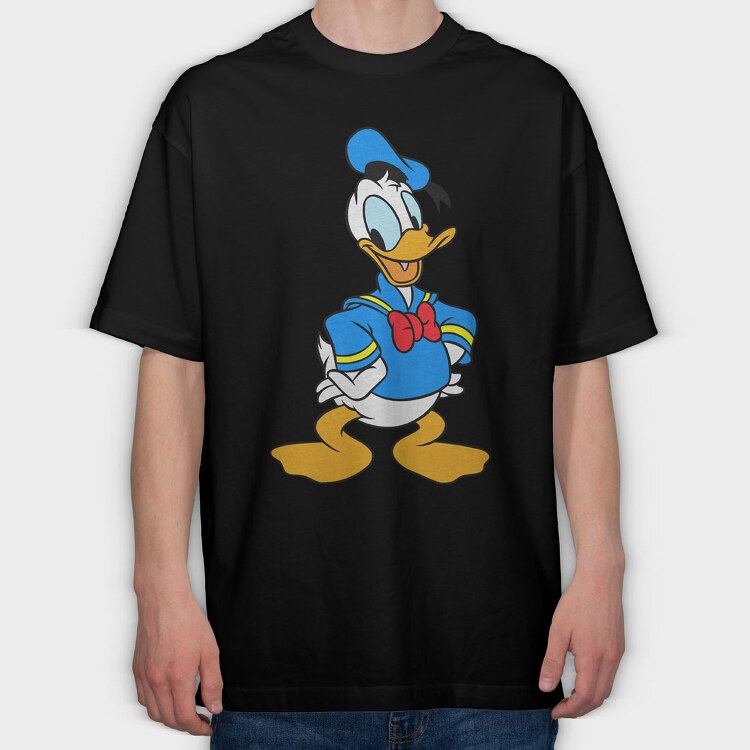 Cartoon Retro Donald Duck 5, Tricou Oversize Barbati (Unisex)