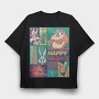 Looney Tunes Happy Holidays, Tricou Oversize Barbati (Unisex)