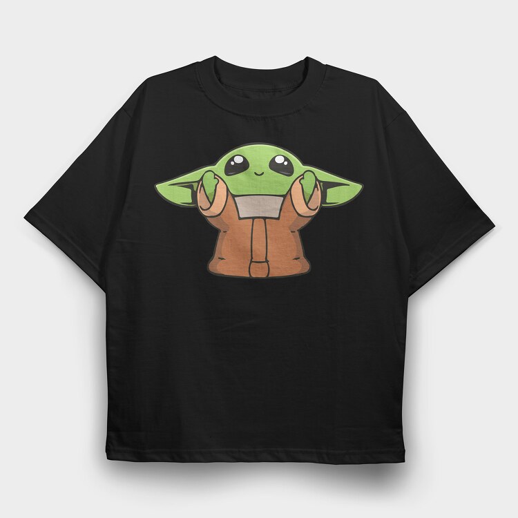 Baby Yoda 15, Tricou Oversize Barbati (Unisex)