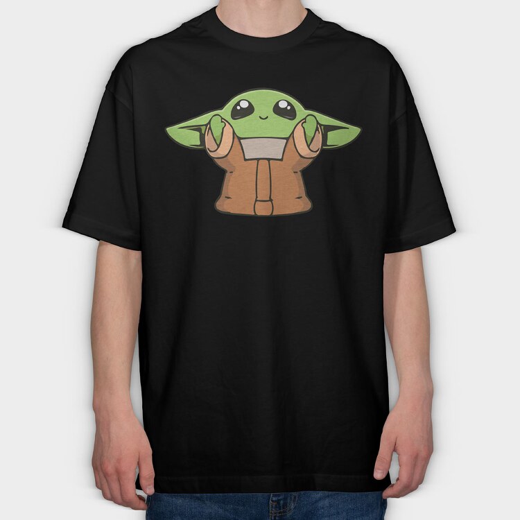 Baby Yoda 15, Tricou Oversize Barbati (Unisex)