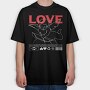 Love 2, Tricou Oversize Barbati (Unisex)
