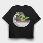 Baby Yoda 2, Tricou Oversize Barbati (Unisex)