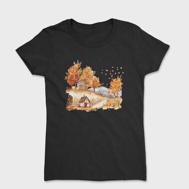Autumn Hut Pumpkin, Tricou Femei