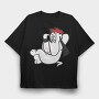 Cartoon Retro Droopy 3, Tricou Oversize Barbati (Unisex)