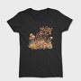 Autumn Mushrooms Leaves, Tricou Femei