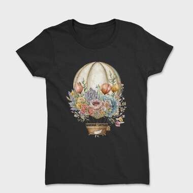 Balloon Floral Vintage, Tricou Femei