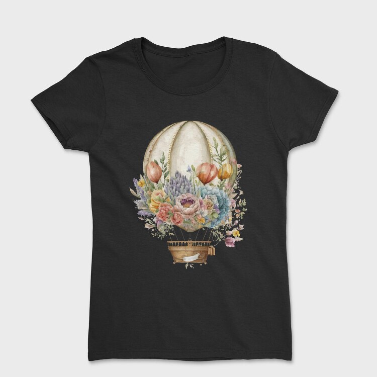 Balloon Floral Vintage, Tricou Femei